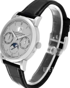 Saxonia Silverfärgad/Läder Ø39 mm