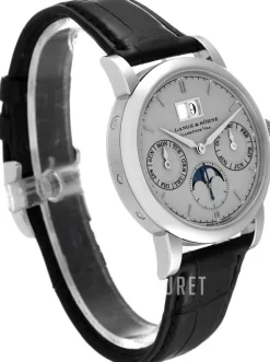 Saxonia Silverfärgad/Läder Ø39 mm