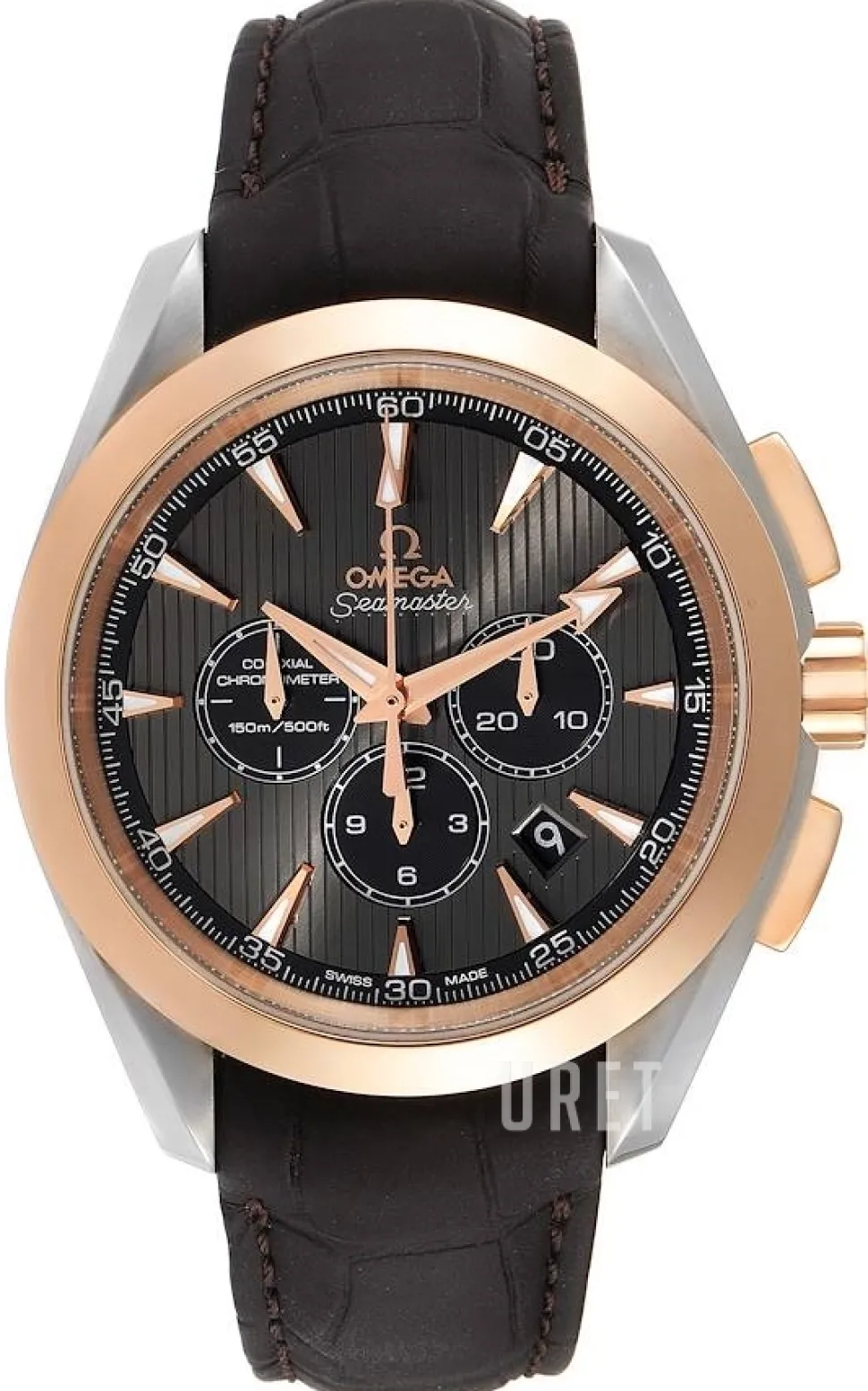 Seamaster Aqua Terra 150m Co-Axial Chronograph 44mm Grå/Läder Ø44 mm