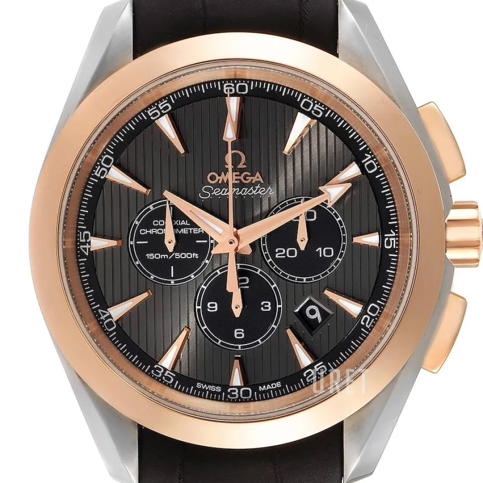 Seamaster Aqua Terra 150m Co-Axial Chronograph 44mm Grå/Läder Ø44 mm