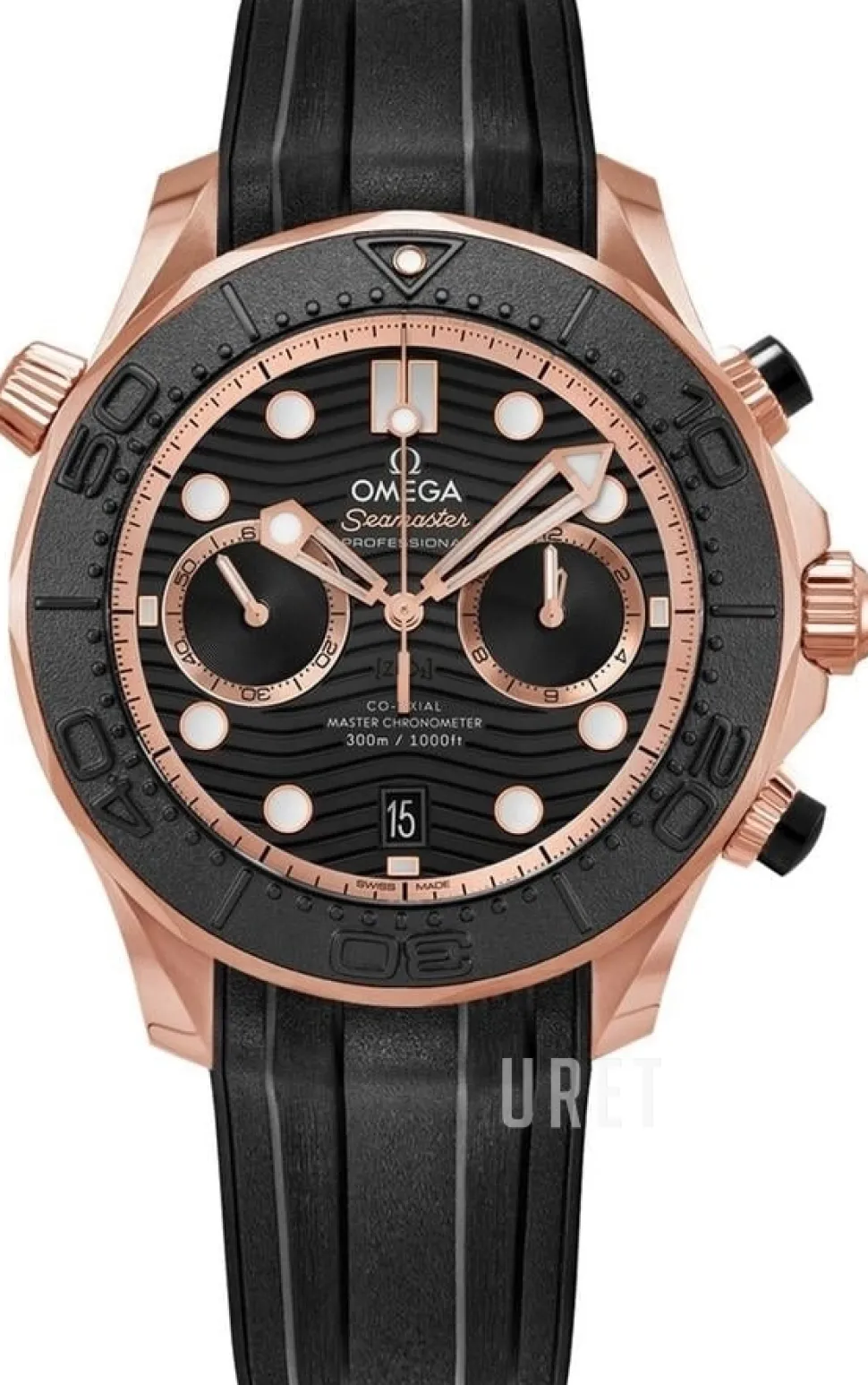 Seamaster Diver 300M Svart/Gummi Ø44 mm