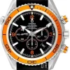 Seamaster Planet Ocean Chrono Svart/Gummi Ø45.5 mm