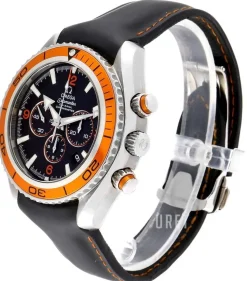 Seamaster Planet Ocean Chrono Svart/Gummi Ø45.5 mm