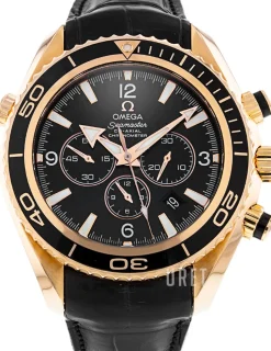 Seamaster Planet Ocean Chrono Svart/Läder Ø45.5 mm