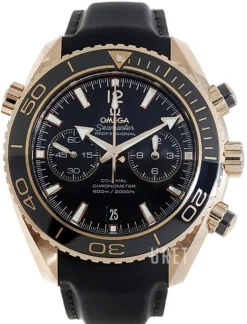 Seamaster Planet Ocean 600m Co-Axial Chronograph 45.5mm Svart/Läder Ø45.5 mm