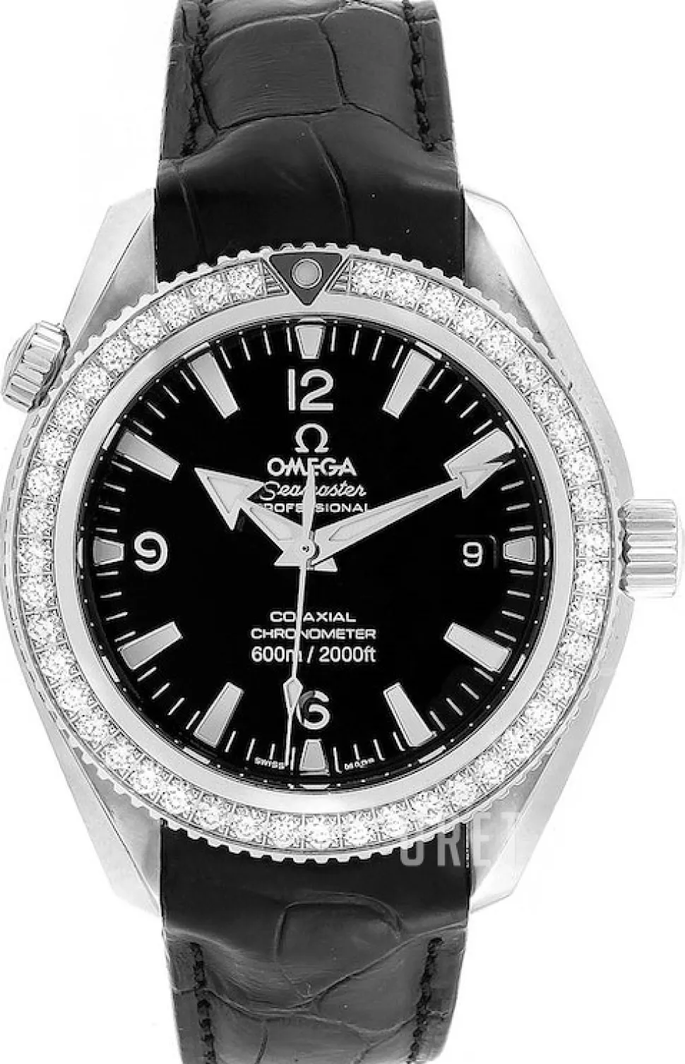 Seamaster Planet Ocean Svart/Läder Ø42 mm