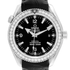 Seamaster Planet Ocean Svart/Läder Ø42 mm