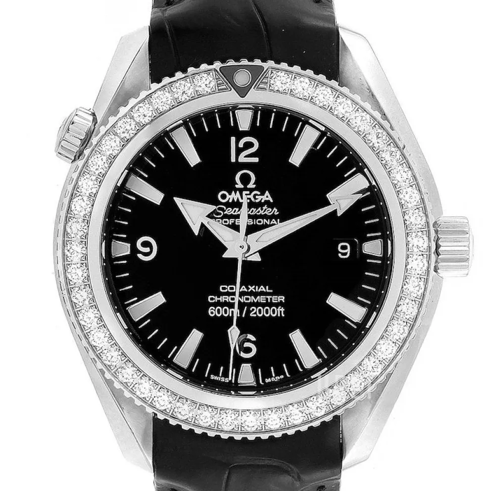 Seamaster Planet Ocean Svart/Läder Ø42 mm