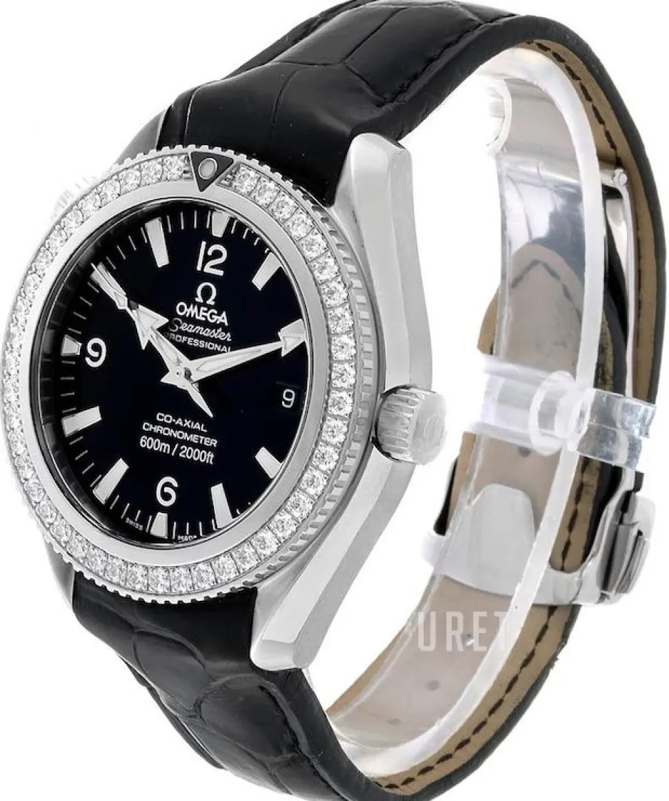 Seamaster Planet Ocean Svart/Läder Ø42 mm