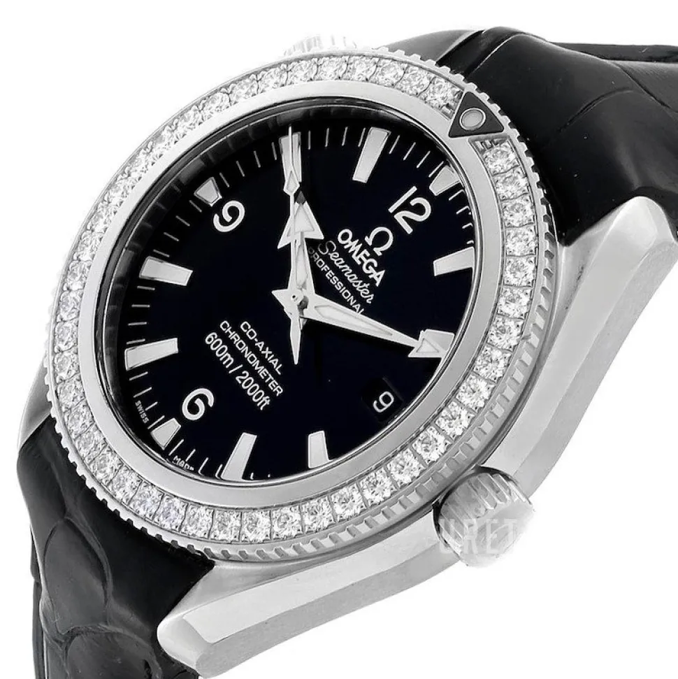 Seamaster Planet Ocean Svart/Läder Ø42 mm