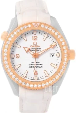 Seamaster Planet Ocean Vit/Läder Ø42 mm