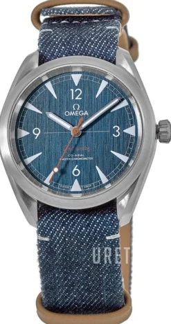 Seamaster Railmaster Blå/Läder Ø40 mm