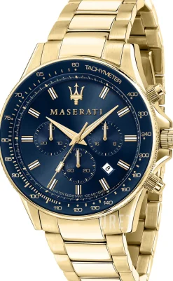 Sfida Blå/Gulguldtonat stål Ø44 mm