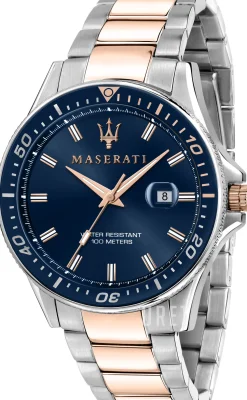 Sfida Blå/Roséguldstonat stål Ø44 mm