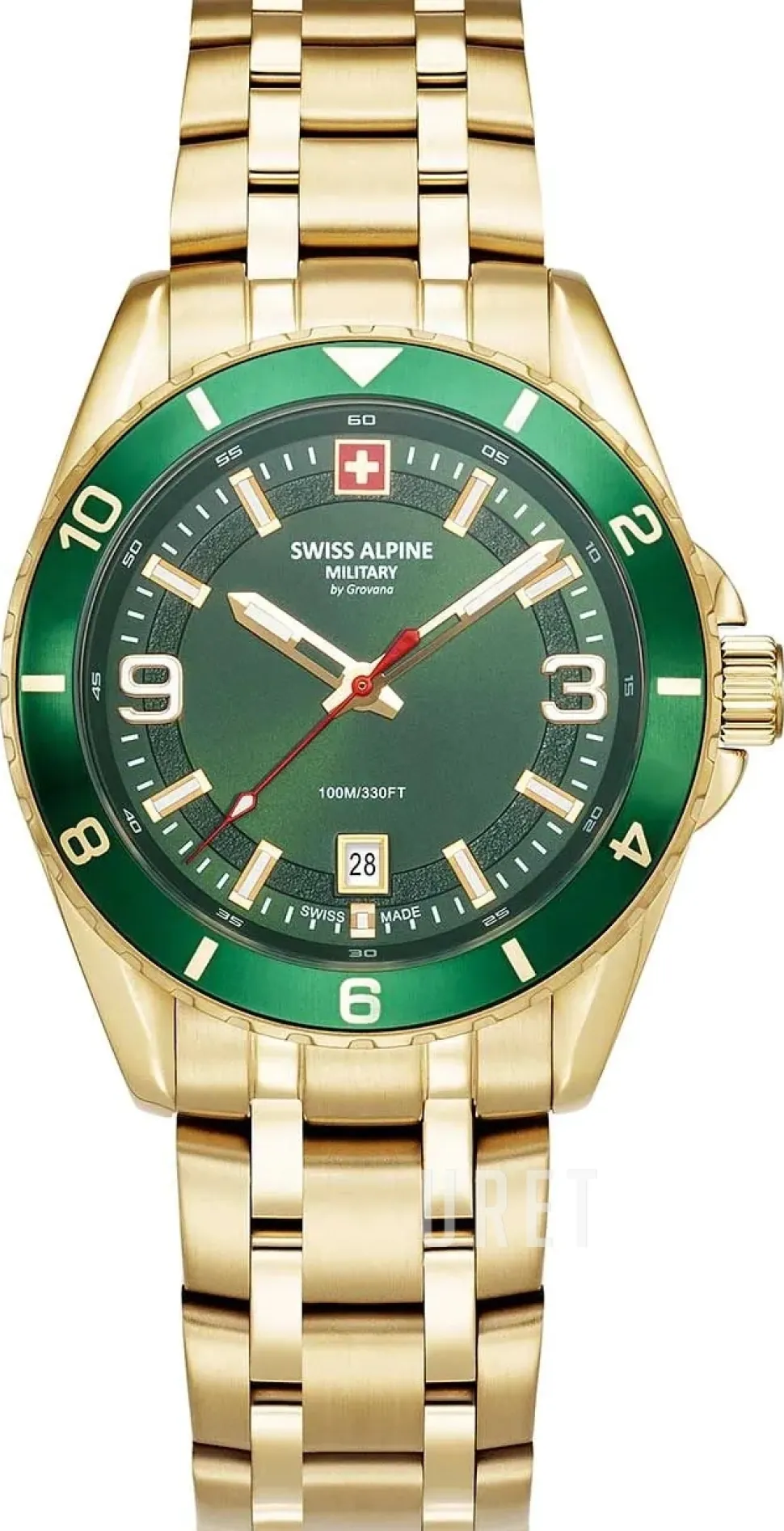 Sierra Grön/Guldtonat stål Ø42 mm