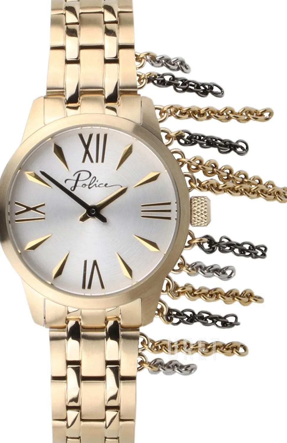 Silverfärgad/Gulguldtonat stål Ø33 mm