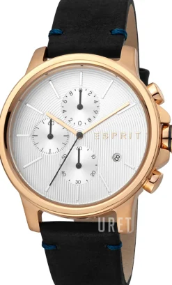 Silverfärgad/Läder Ø42 mm