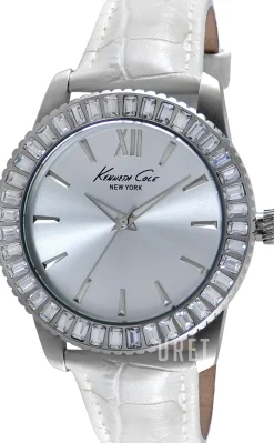 Silverfärgad/Läder Ø40 mm