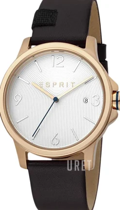 Silverfärgad/Läder Ø40 mm