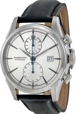 Silverfärgad/Läder Ø42 mm