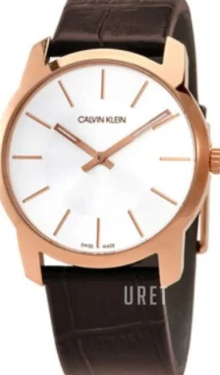 Silverfärgad/Läder Ø37 mm