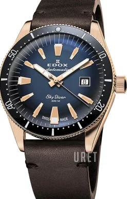 Skydiver Blå/Läder Ø42 mm