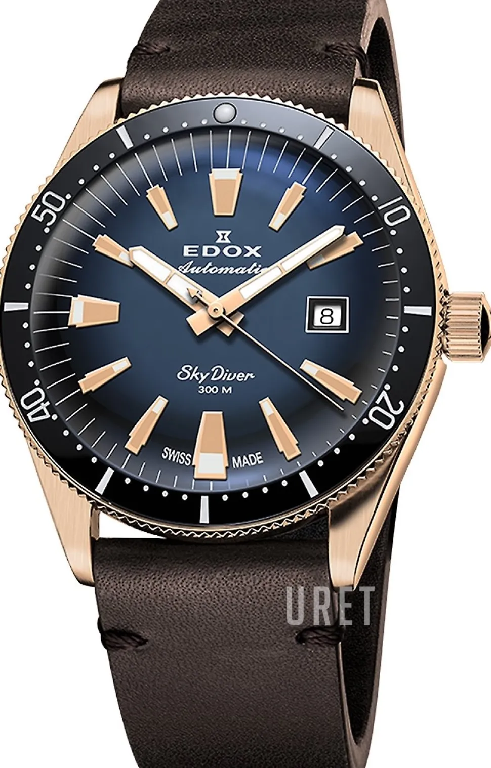 Skydiver Blå/Läder Ø42 mm