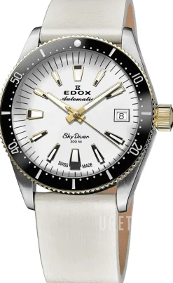 Skydiver Silverfärgad/Läder Ø38 mm