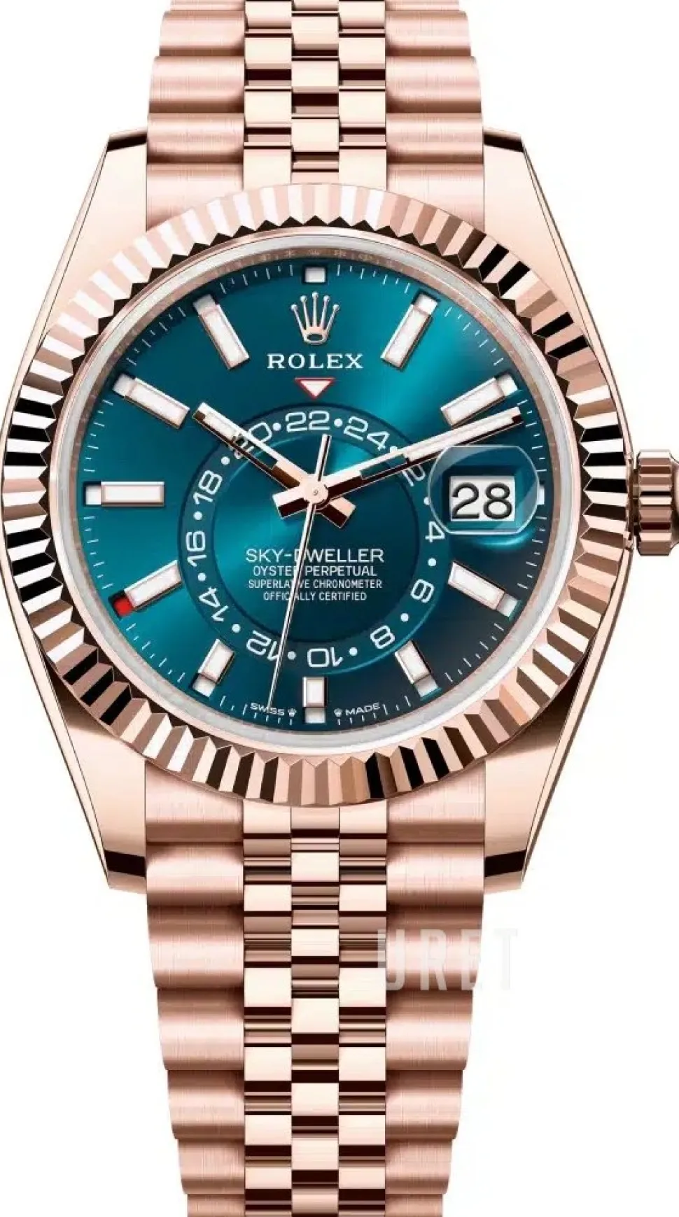 Sky-Dweller Blå/18 karat roséguld Ø42 mm