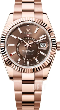 Sky-Dweller Brun/18 karat roséguld Ø42 mm