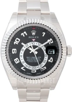 Sky-Dweller Svart/18 karat vitt guld Ø42 mm