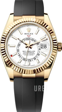 Sky-Dweller Vit/Gummi Ø42 mm