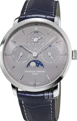 Slimline Grå/Läder Ø42 mm