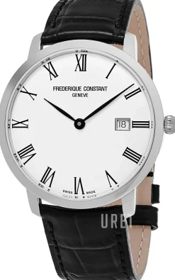 Slimline Silverfärgad/Läder Ø40 mm