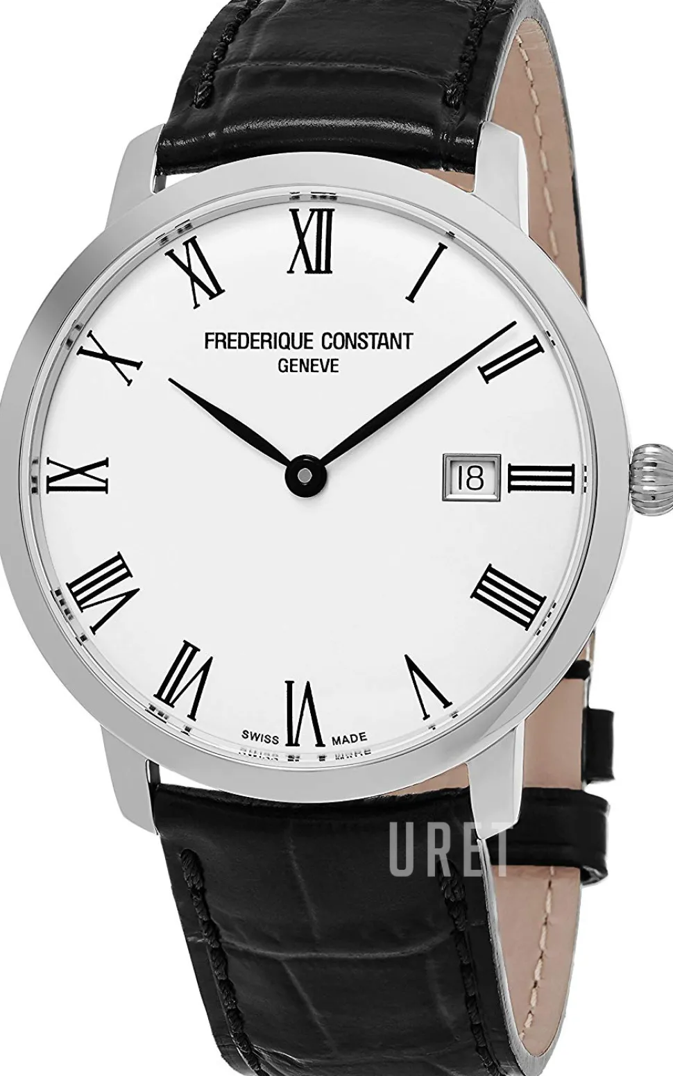 Slimline Silverfärgad/Läder Ø40 mm