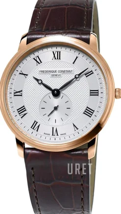 Slimline Silverfärgad/Läder Ø37 mm