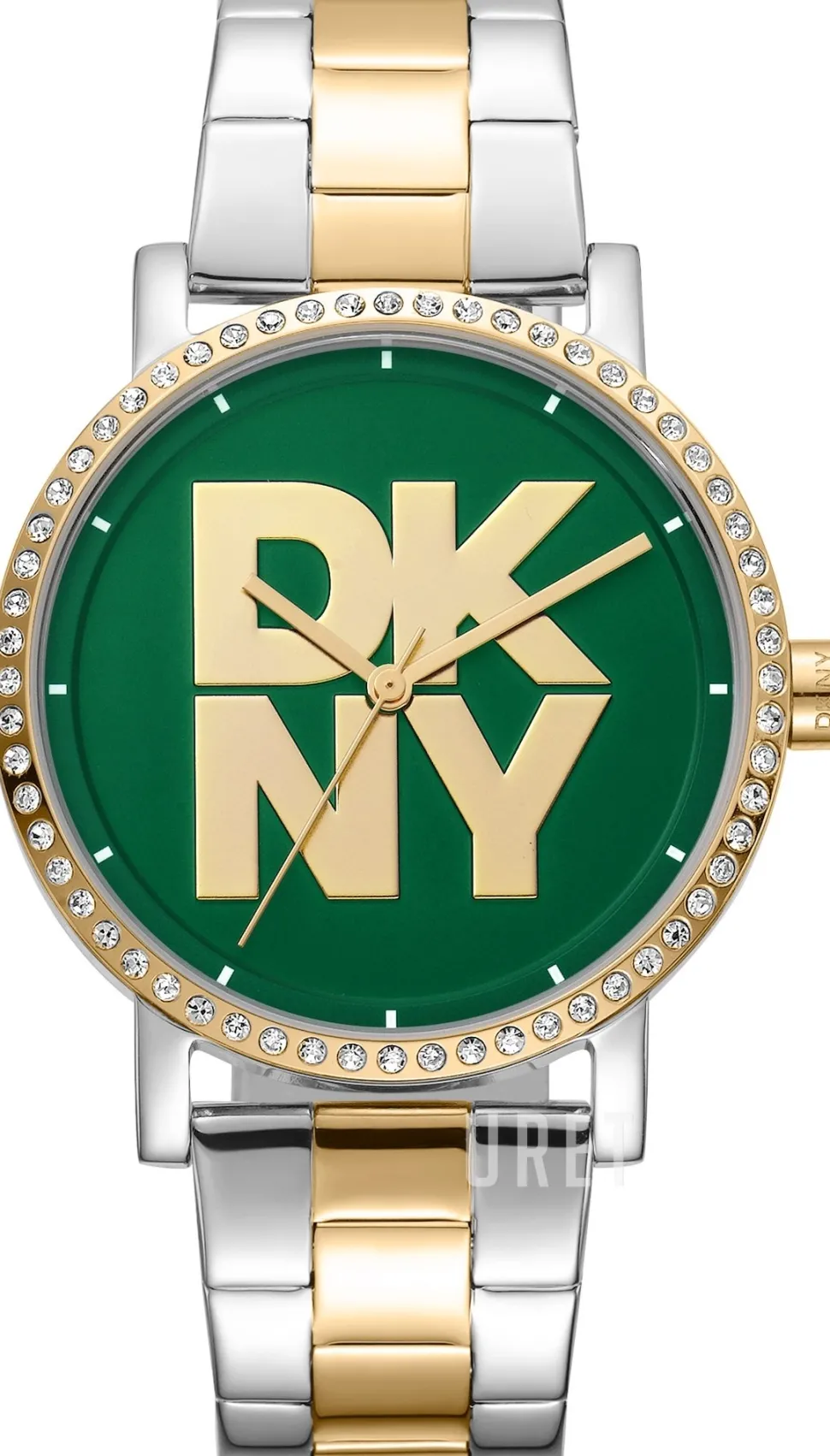 Soho Logo Grön/Guldtonat stål Ø36 mm