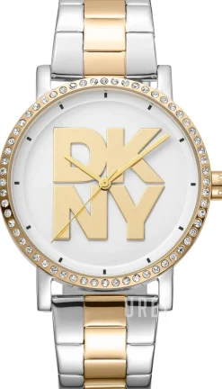 Soho Logo Silverfärgad/Guldtonat stål Ø36 mm