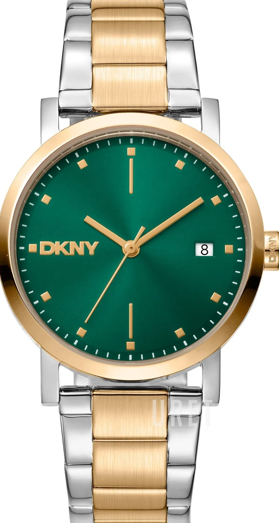 Soho Midi Grön/Guldtonat stål Ø34 mm