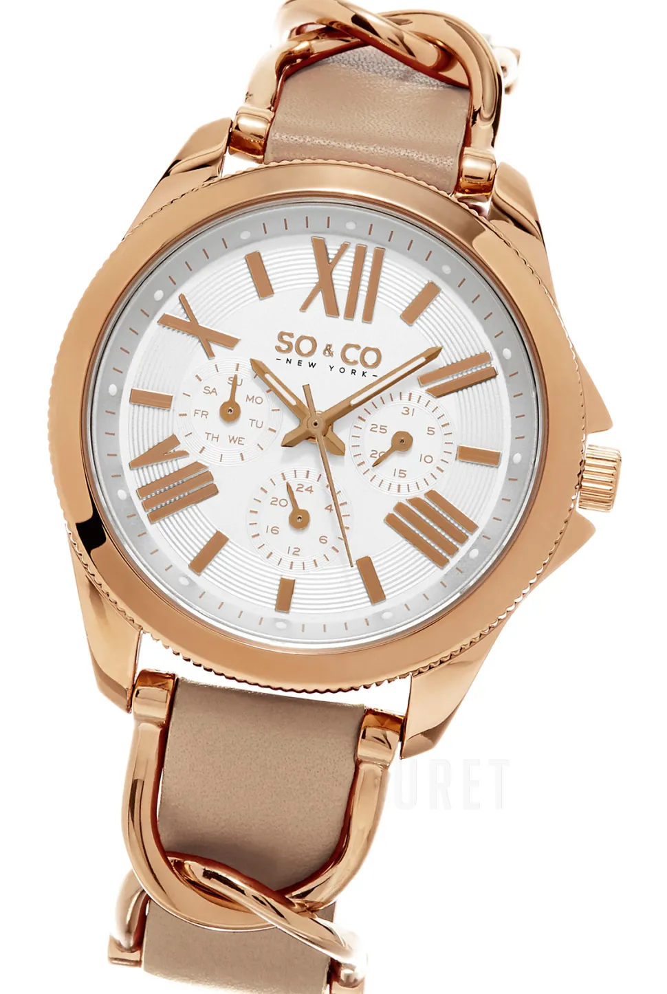 SoHo Silverfärgad/Roséguldstonat stål Ø40 mm