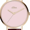 S.Oliver Classic Rosa/Läder Ø36 mm