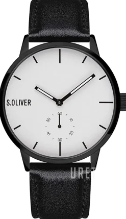 S.Oliver Classic Silverfärgad/Läder Ø41 mm