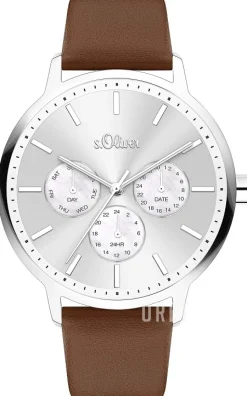 S.Oliver Classic Silverfärgad/Läder Ø40 mm