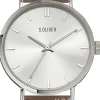 S.Oliver Classic Silverfärgad/Läder Ø43 mm