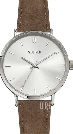 S.Oliver Classic Silverfärgad/Läder Ø43 mm