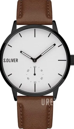 S.Oliver Classic Silverfärgad/Läder Ø41 mm