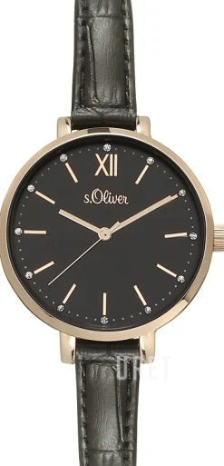 S.Oliver Classic Svart/Läder Ø35 mm