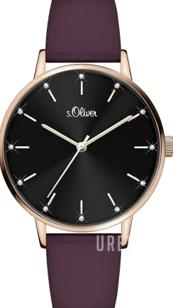 S.Oliver Classic Svart/Läder Ø38 mm