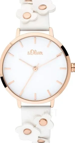S.Oliver Classic Vit/Läder Ø35 mm