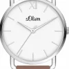 S.Oliver Classic Vit/Läder Ø32 mm